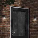  Vanjske zidne svjetiljke 2 kom crne od lijevanog aluminija Cijene
