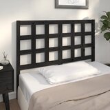  Uzglavlje za krevet crni 125,5 x 4 x 100 cm od masivne borovine | shoptok.hr