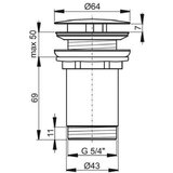 Ravak X01439 zgornji del sifona za umivalnik | Shoptok.si