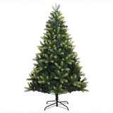 vidaXL Umjetna zložljiva božićna jelka 150 LED Zelena 120 cm PVC in PE | Shoptok.si
