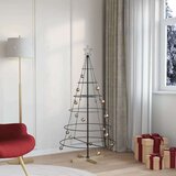  Božićno drvo u obliku čunja s stalakom Crna 150 cm Čelik | shoptok.hr