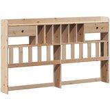 vidaXL Krevet s regalom za knjige bez madraca 180x200 cm od borovine | shoptok.hr