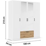 Boxxx Omara Za Oblačila Bari, Bela, Barva Hrasta | Shoptok.si