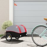Prikolica za bicikl crno-crvena 30 kg željezna | shoptok.hr