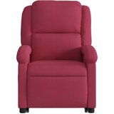  Naslonjač na podizanje crvena boja vina baršunasti | shoptok.hr