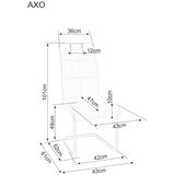  Stolica Axo - Tkanina - svijetlo siva | shoptok.hr