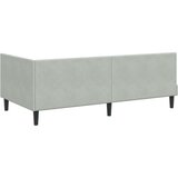  Kutni okvir kreveta Svijetlo siva 90 cm x 190 cm Baršun | shoptok.hr