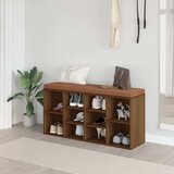  Klupa za cipele boja smeđeg hrasta 103x30x48 cm drvena | shoptok.hr