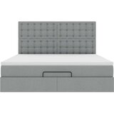  Otomanski krevet s madracem&LED svijetlosivi 180x200cm tkanine | shoptok.hr
