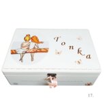 Kutija uspomena personalizirana imenom - poklon za rođenje, krštenje ili rođendan djeteta - 17. 20x30x10cm - 15420 | shoptok.hr