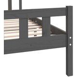  Posteljni okvir siv iz trdnega lesa 140x190 cm, (20645632) | Shoptok.si