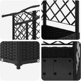  Povišeni krevet s mrežom i krovom Crna 163 x 40 x 126 cm PP | shoptok.hr