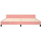 vidaXL Okvir za krevet s uzglavljem ružičasti 200x200 cm baršunasti | shoptok.hr