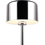 Tri O LED zatemnitvena namizna svetilka v sijajno srebrni barvi (višina 30 cm) Jeff – | Shoptok.si