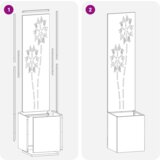 vidaXL Vrtni Sadič s Dekorativnom Pločom Bijela 32 x 140 cm | shoptok.hr