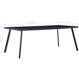 vidaXL Jedilna miza črna 200x100x75 cm kaljeno steklo | Shoptok.si
