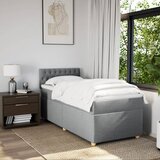 Box spring krevet s madracem svjetlosivi 90x190 cm od tkanine | shoptok.hr