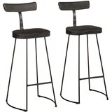 vidaXL Bar Stooli 2 kosa Črna 49x43x103 cm Masivni les Mango | Shoptok.si