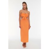 Trendyol Orange Cut Out Lace Detailed Dress Cene