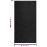  Čupavi tepih s visokim vlaknima crni 80 x 150 cm | shoptok.hr