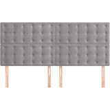  Posteljno vzglavje 4 kosa svetlo siv 100x5x78/88 cm žamet, (20792632) | Shoptok.si