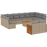  13-dijelni set vrtnih sofa s jastucima poliratan Bež | shoptok.hr