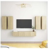  6-dijelni set TV ormarića boja hrasta sonome od iverice | shoptok.hr