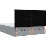 vidaXL okvir kreveta s madracima svijetlosivi 160x200cm od tkanine | shoptok.hr