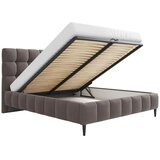 MID.YOU OBLAZINJENA POSTELJA 160 cm x 200 cm , tekstil, leseni material umazano rjava | Shoptok.si