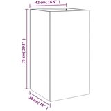  Sadilica antracit 42 x 38 x 75 cm od hladno valjanog čelika | shoptok.hr