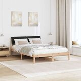  Kovinska posteljna konstrukcija Rjava in črna 135 x 190 cm, (5000084043) | Shoptok.si