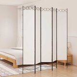 Sobna pregrada s 5 panela bijela 200x220 cm od tkanine Cijene