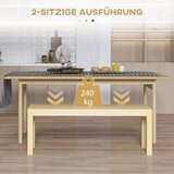  Drvena klupa kuhinjska klupa masivno drvo klupa za 3 osobe 120 cm x 33 cm x 45 cm prirodna | shoptok.hr