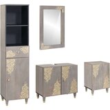 vidaXL Set namještaja za kupaonicu Zidne 4 pcs Siva 62 x 33 x 58 cm Cijene