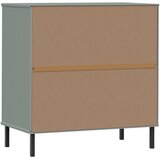  Komoda s 3 ladice siva 77 x 40 x 79,5 cm od masivnog drva OSLO | shoptok.hr