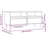TV ormarić sjajni bijeli 100x34 5x44 5 cm od konstruiranog drva | shoptok.hr
