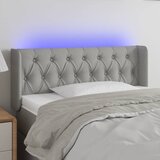  LED uzglavlje svjetlosivo 93x16x78/88 cm od tkanine | shoptok.hr