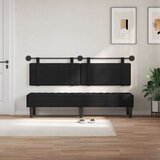  Držeće uzglavlje Zidne Jednobojno Crna 190 x 55 x 5 cm tkanina - Crna 180 cm bez LED svjetla | shoptok.hr