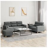 vidaXL 3-dijelni set sofa s jastucima tamnosivi od tkanine Cijene