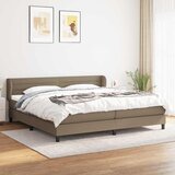  Krevet s oprugama i madracem smeđesivi 200x200 cm od tkanine | shoptok.hr