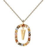  Ženska pd paola letter v zlatna ogrlica sa pozlatom 18k ( co01-281-u ) Cene