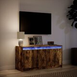 TV ormarić s LED svjetlima boja hrasta 100x34x50 cm drveni | Eponuda.com