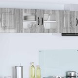  Zidni stakleni ormarić Lucca Siva sonoma 80 x 31 x 40 cm | shoptok.hr
