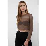 Trendyol Black Transparent Transitional Glitter Knitwear Sweater | shoptok.hr