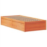 vidaXL Posteljni okvir brez vzmetnice voščeno rjav 90x190 cm borovina | Shoptok.si
