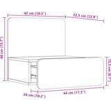  Nočna omarica Voskast rjav 44 x 32,5 x 40 cm Trdna borovina, (5000160578) | Shoptok.si