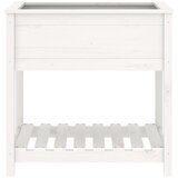  Sadilica s policom bijela 82,5x54x81 cm od masivne borovine | shoptok.hr