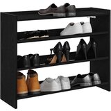 vidaXL Regal za čevlje črn 80x25x62 cm inženirski les | Shoptok.si