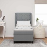  Krevet s opruga kutije Svjetlosiva 80 x 200 cm tkanina | shoptok.hr