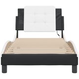  Okvir kreveta s LED-om bez madraca Zadar crno-bijeli 90x190 cm | shoptok.hr